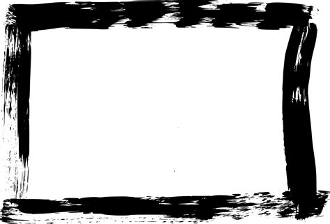 6 Grunge Brush Stroke Rectangle Frame (PNG Transparent) | OnlyGFX.com