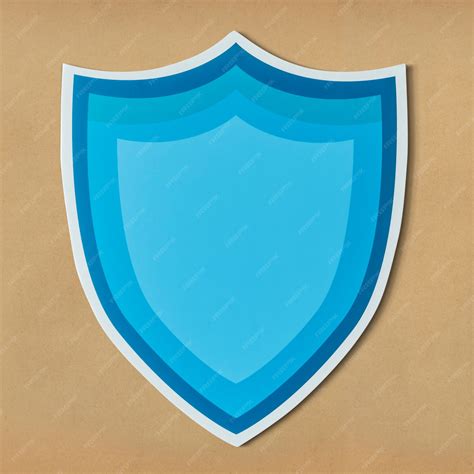 Free Photo | Blue protection shield icon isolated