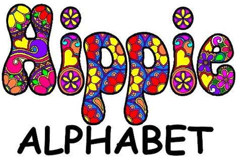 Hippie Alphabet Logo | Hippie logo, Hippie font, Happy hippie