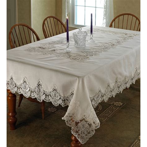 Imperial Embroidered Vintage Lace Design 52" X 70" Oblong / Rectangle ...