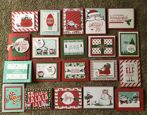 Card kit using Stampin Up’s Santa’s Workshop memories and more card ...