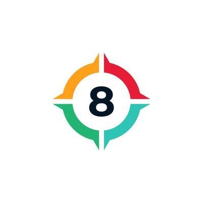 Number 8 Logo Vector Art, Icons, and Graphics for Free Download