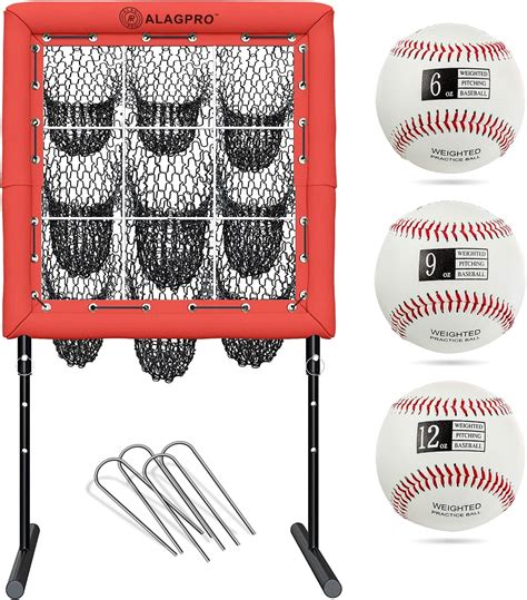 Amazon.com : ALAGPRO 9 Hole Pitching Net with Strike Zone for Baseball & Softball Pitchers ...