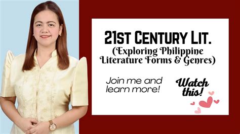 PHILIPPINE LITERATURE: ITS FORMS, GENRES, ELEMENTS & TRADITIONS #forms #genres - YouTube