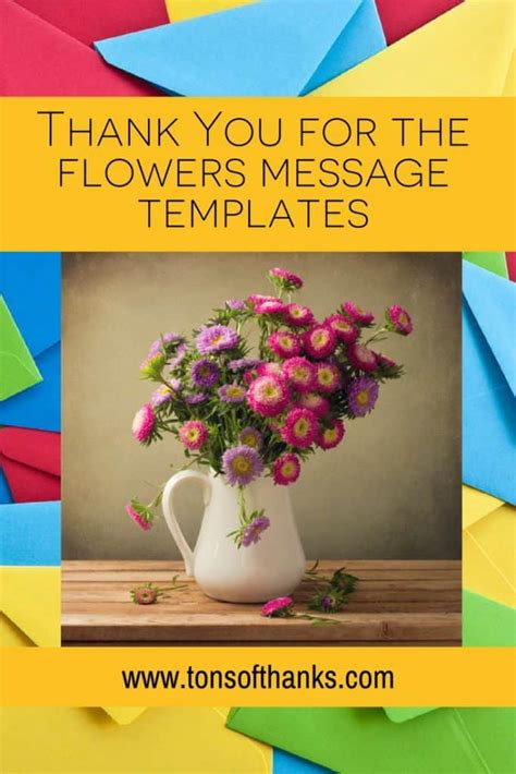 Thank You for the Flowers Message Templates - Tons of Thanks