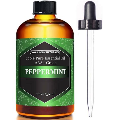 Peppermint Essential Oil, 100% Pure and Undiluted | Pure Body Naturals