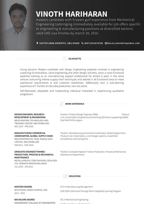 Design Engineer Resume Samples and Templates | VisualCV