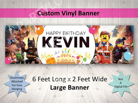 Custom Vinyl Birthday Banners Lego City Custom Birthday Banners 2ft by ...