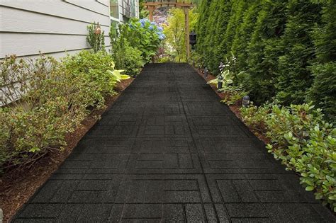 BuildDirect – Outdoor Interlocking Rubber Pavers – Black - Brick ...