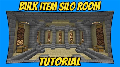 Bulk Item Storage Silo Room Tutorial [Minecraft Bedrock Edition] [MCPE] | Minecraft redstone ...