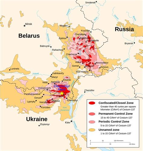 Chernobyl radiation map from CIA handbook | Chernobyl radiation ...