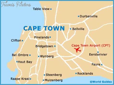 Cape Town Map - TravelsFinders.Com