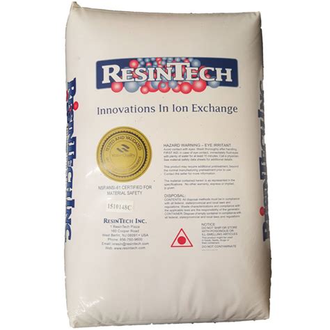 ResinTech Water Softener Resin - 1 Cubic Foot - 10% Cross Link - Soft Water Supply