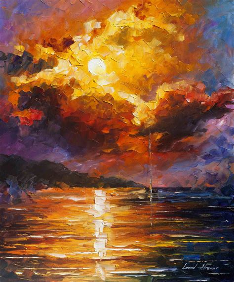 MAGNIFICENT CLOUDS — PALETTE KNIFE Oil Painting On Canvas By Leonid Afremov https://afremov.com ...