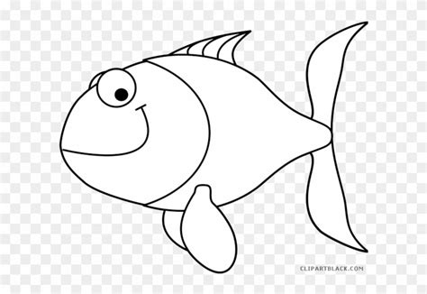 Fish Outline Animal Free Black White Clipart Images - Fish Clip Art Black - Free Transparent PNG ...