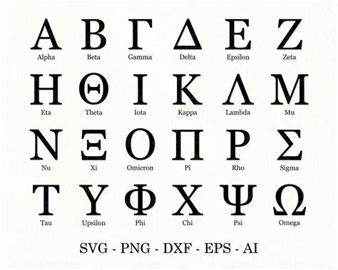 Greek Font Svg Greek Alphabet Svg Greek Letters Svg Greek Letters Images
