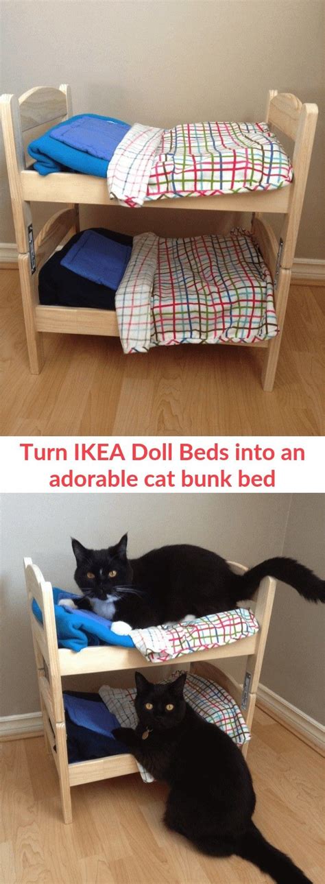 Turn IKEA doll beds into an adorable cat bunk bed - IKEA Hackers | Cat bunk beds, Ikea doll bed ...