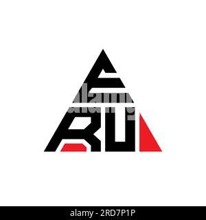 ERU triangle letter logo design with triangle shape. ERU triangle logo design monogram. ERU ...