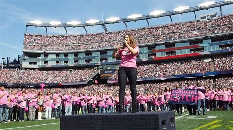 JoJo Performs the National Anthem at Gillette Stadium in Foxborough ...