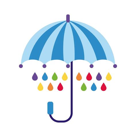 umbrella with rainbow raindrops flat style icon 1889383 Vector Art at Vecteezy