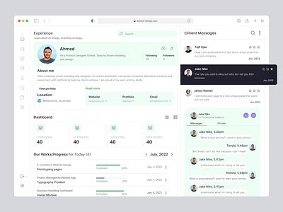 Portfolio Dashboard Design by Ahmed Tamjid on Dribbble