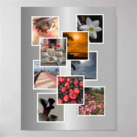 Photo Collage Picture Frame Design Poster | Zazzle