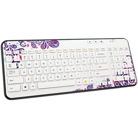 Logitech K360 Wireless Keyboard (White Paisley) 920-004092 B&H