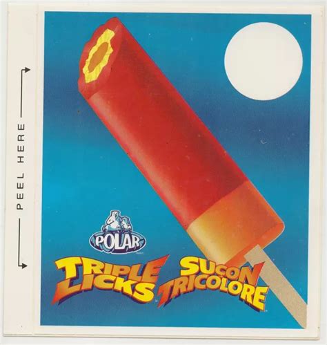 POLAR TRIPLE LICKS Bar,Ice Cream Truck Decal/Sticker (French: Sucon Tricolore) $3.95 - PicClick