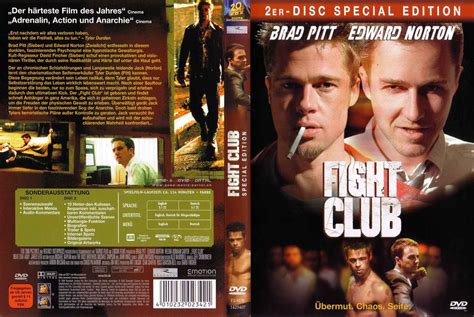 Fight Club Brad Pitt David Fincher Edward Norton | DVD Covers | Cover ...