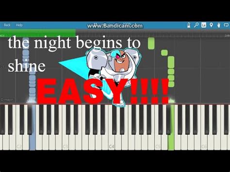 Chords for the night begins to shine-piano tutorial