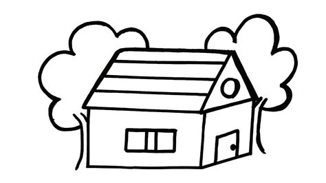 Easy house drawing with colour it step by step| House drawing for ...