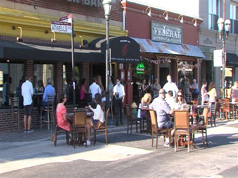 Restaurants spill out into street for first night of Al Fresco dining in Federal Hill | ABC6