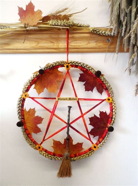 Mabon Fall Pentacle Wreath. | Wiccan crafts, Pagan crafts, Witchy crafts