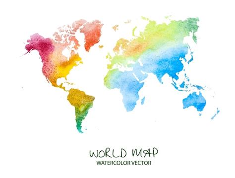 7,477 Abstract World Map Watercolor Images, Stock Photos, 3D objects ...