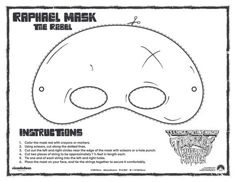 TMNT Free Printable Raphael Mask - Mama Likes This