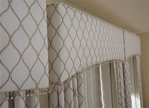 Cornice with Beaded Fringe | Cornice, Custom window coverings, Modern window treatments