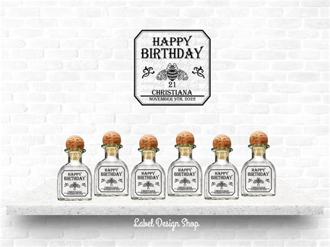 Mini Patron Label Mini Patron Tequila Custom Label Mini - Etsy