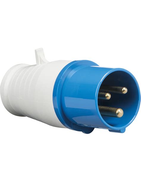 240v 16 Amp 3 Pin Commando Plug - Blue - IP44