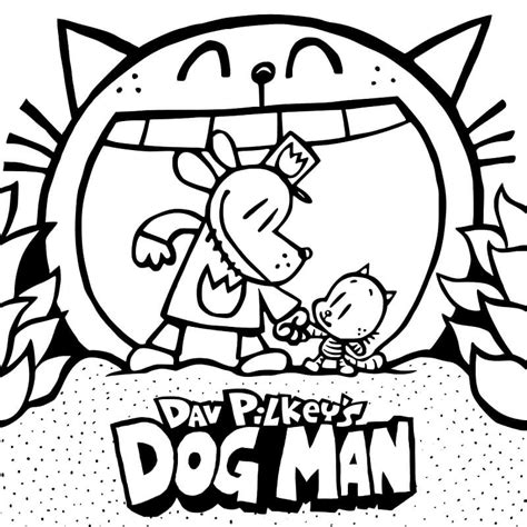 Dog Man Coloring Page - Free Printable Coloring Pages for Kids