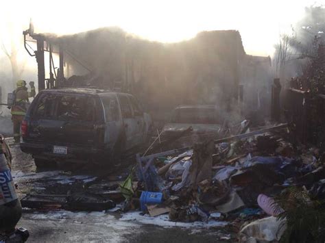 Photos: Mobile home fire in Roseville