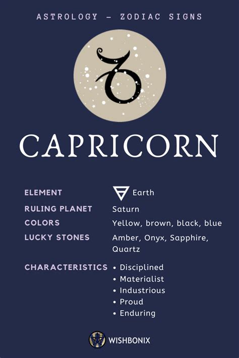 Capricorn Zodiac Sign - The Properties and Characteristics of the ...