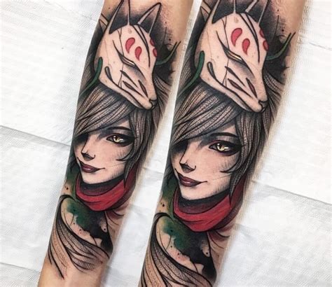 Ahri tattoo by Gustavo Takazone | Post 28720 | Tattoos, Cartoon tattoos ...