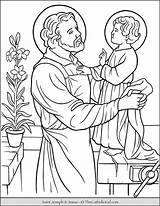 Saint Joseph & Jesus Coloring Page  TheCatholicKidcom sketch template