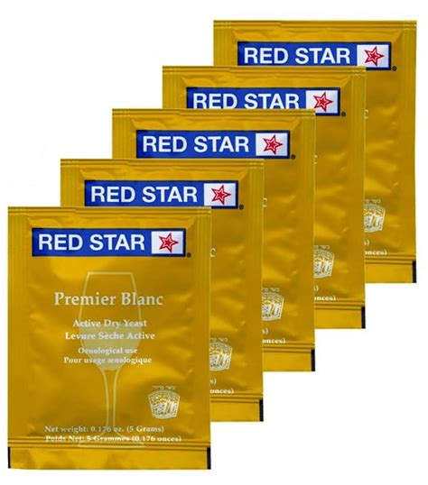 Red Star Premier Blanc Wine Yeast,5g - 5 packages - Walmart.com