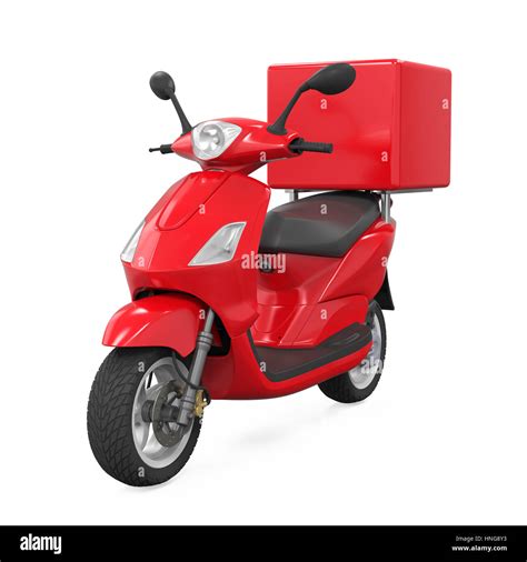 Motorcycle Delivery Box Isolated Stock Photo - Alamy