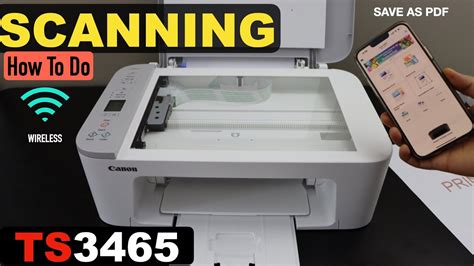 Canon Pixma TS3465 Scanning documents as PDF file. - YouTube