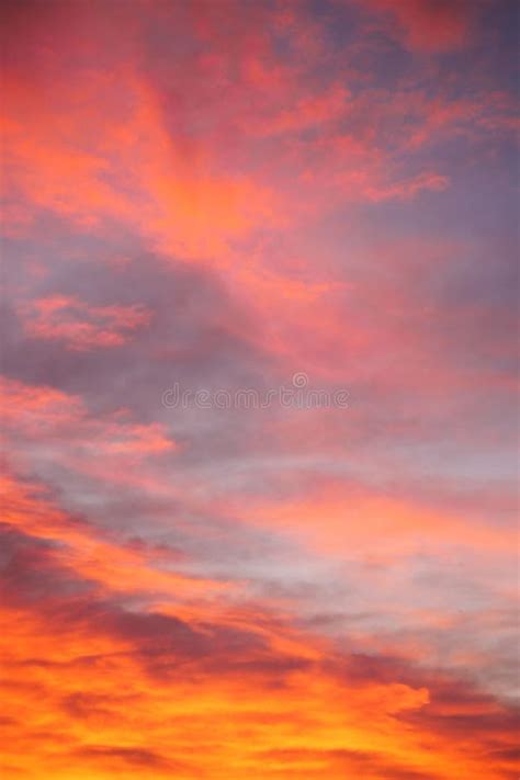 Burning Sky at Sunset. Red Sky Abstract Background. Stock Photo - Image ...