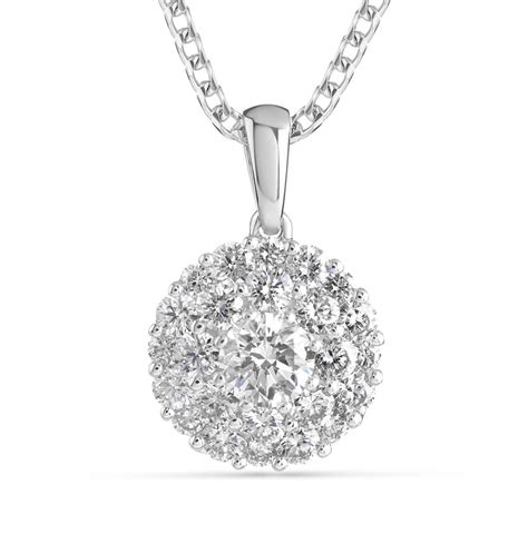 Diamond Cluster Pendant in 18ct Gold: Bell & Brunt Jewellers