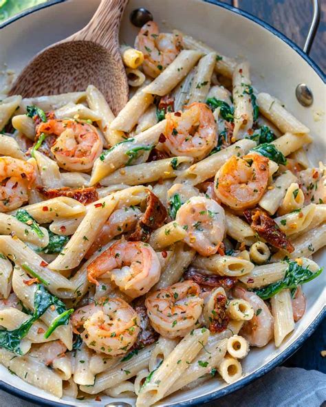 Creamy Shrimp Pasta | Healthy Fitness Meals