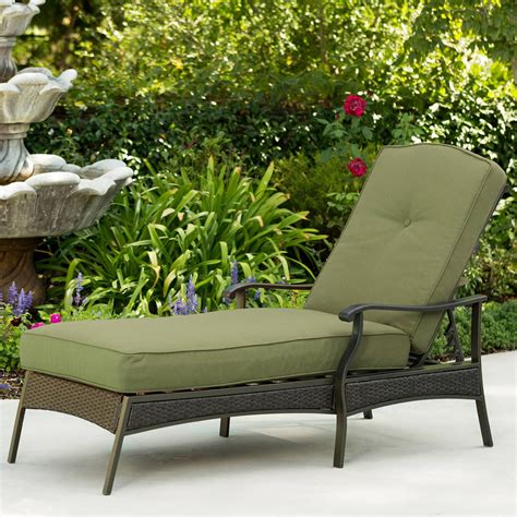 Better Homes & Gardens Providence Outdoor Chaise Lounge, Green ...